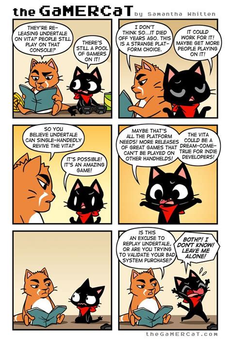 Undertold Image Gamer Cat Cat Comics Cute Comics