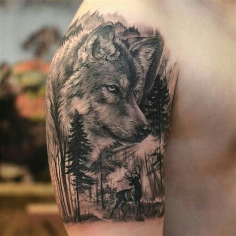 Pin By Nicoo Suberbie On Tatuagem Forest Tattoos Wolf