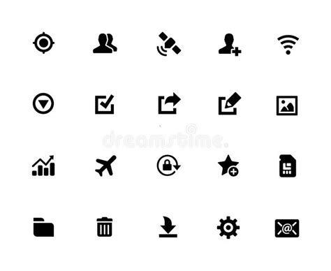 Web And Mobile Icons 2 32 Pixels Icons White Series Stock Vector
