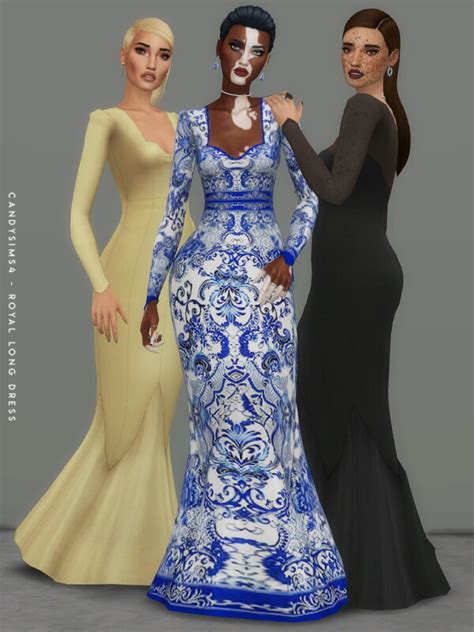 Royal Long Dress From Candy Sims 4 • Sims 4 Downloads