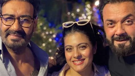 Kajol Welcomes 2023 With Husband Ajay Devgn And Bobby Deol Check Out