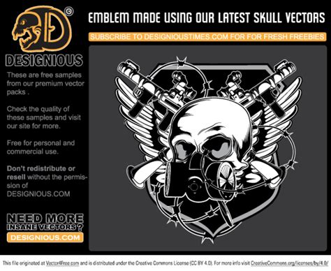 Free Vector Skull Emblem