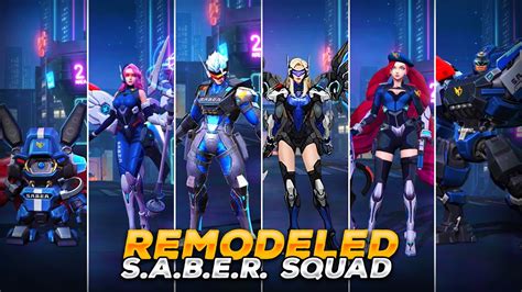 5 Remodel Saber Squad Skins Gameplays New Member Of Saber Squad
