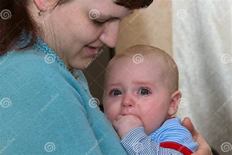 Mother Comforting Crying Baby Stock Image Image Of Small Colic 38147685
