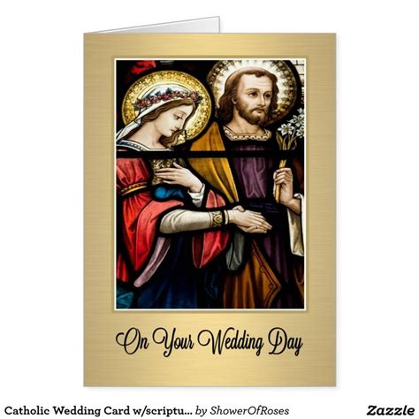 Catholic Wedding Card Wscripture Verse Engagement