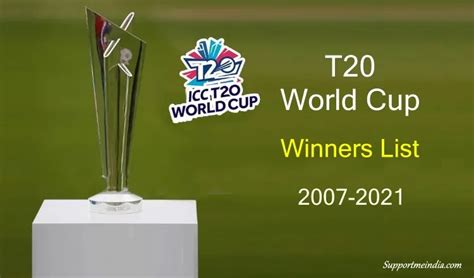 T20 Cricket World Cup Winners A Glorious History Of Champions
