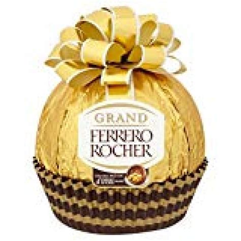 Each unique, individually wrapped, ferrero rocher is made by encasing a whole roasted hazelnut and smooth praline filling in a round wafer. Ferrero Grand Ferrero Rocher | Approved Food