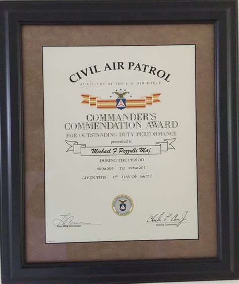 Commanders Commendation Award