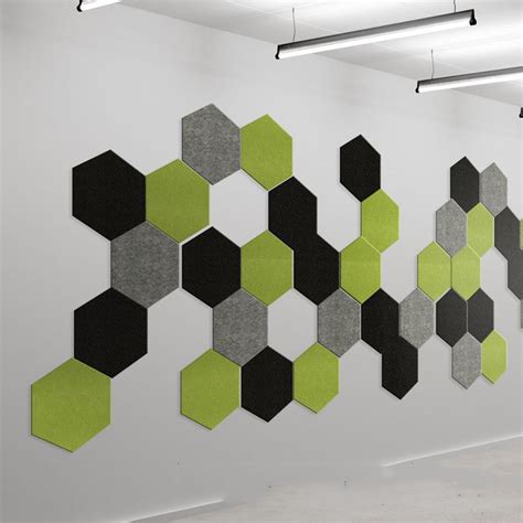 Soundproof Pet Acoustic Board Hexagon Shape Felt Acoustic Panels
