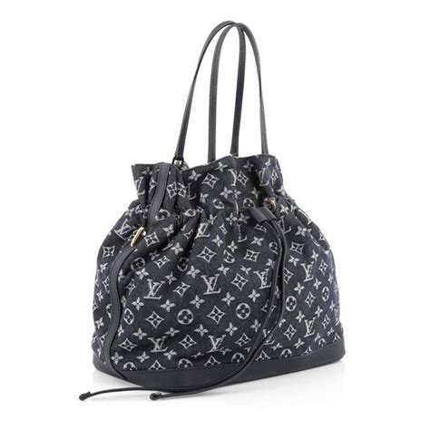 Louis Vuitton Noefull Handbag Denim Mm At 1stdibs