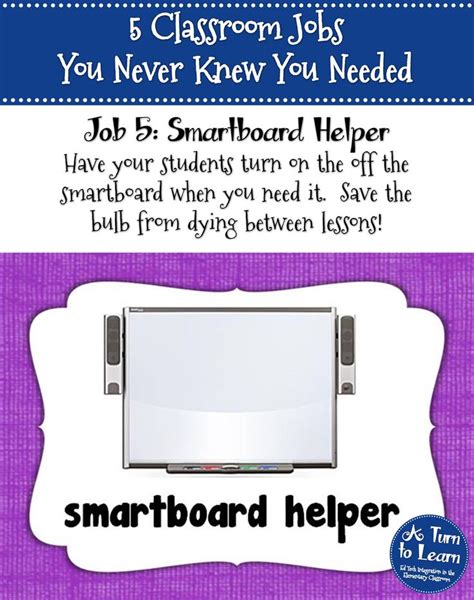 5 Classroom Jobs That You Never Knew You Needed • A Turn To Learn Classroom Jobs Classroom