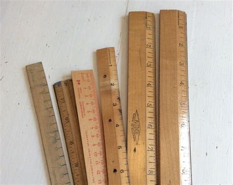 Vintage Wooden Rulers Instant Collection Etsy