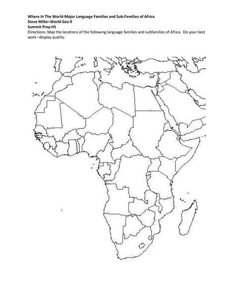 Page 1 Blank Africa Mappdf Africa Map Map Africa