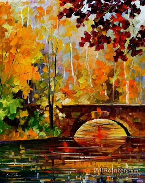 Leonid Afremov The Link To Autumn Oil Painting Reproductions Scenery