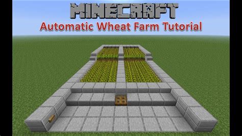 Minecraft Automatic Wheat Farm Tutorial Youtube