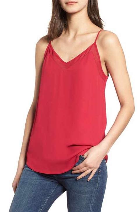 1state Chiffon Inset Camisole Tops And Tees Tank Tops Sheer Chiffon