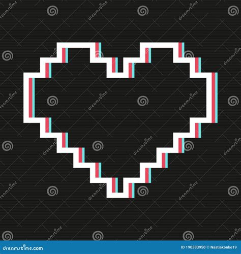 Pixel Love Icon Illustration Pixel Logo Vector Design Heart Icon