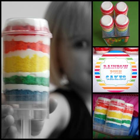 Simply Creative Insanity Rainbow Push Pop Cakes Tutorial