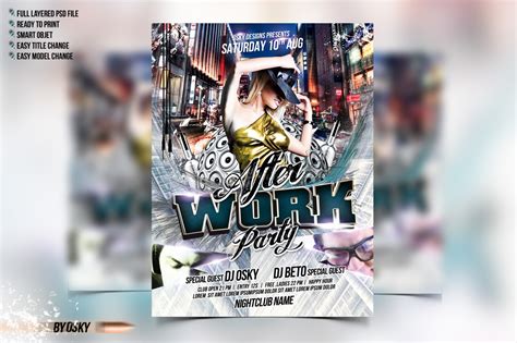 Check spelling or type a new query. After Work Party ~ Flyer Templates on Creative Market