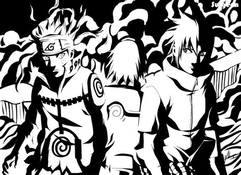 A Team Of Three Naruto Sasuke And Sakura Daily Anime Art
