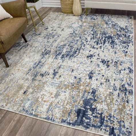 Gold Foil High Low Auden Area Rug 8x10 From Kirklands Blue And Gold
