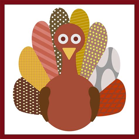 Printable Thanksgiving Turkey Pattern Printable Jd