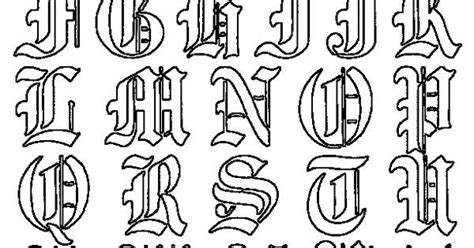 Tattoo Fonts A Z Old English Lettering Stencils Alphabets