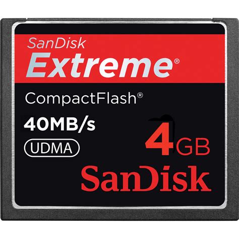 Sandisk 4gb Compactflash Memory Card Extreme 267x Sdcfx 004g A75