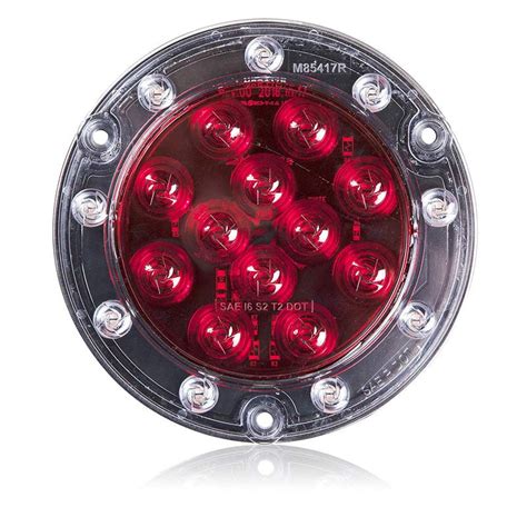 Hybrid Series Led Round Red Stop Tail Rear Turn And Back Up Light Raney