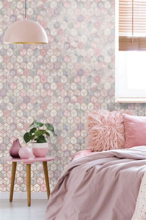 Create A Pretty Pink Bedroom Retreat With This Lovely Albany Geometric