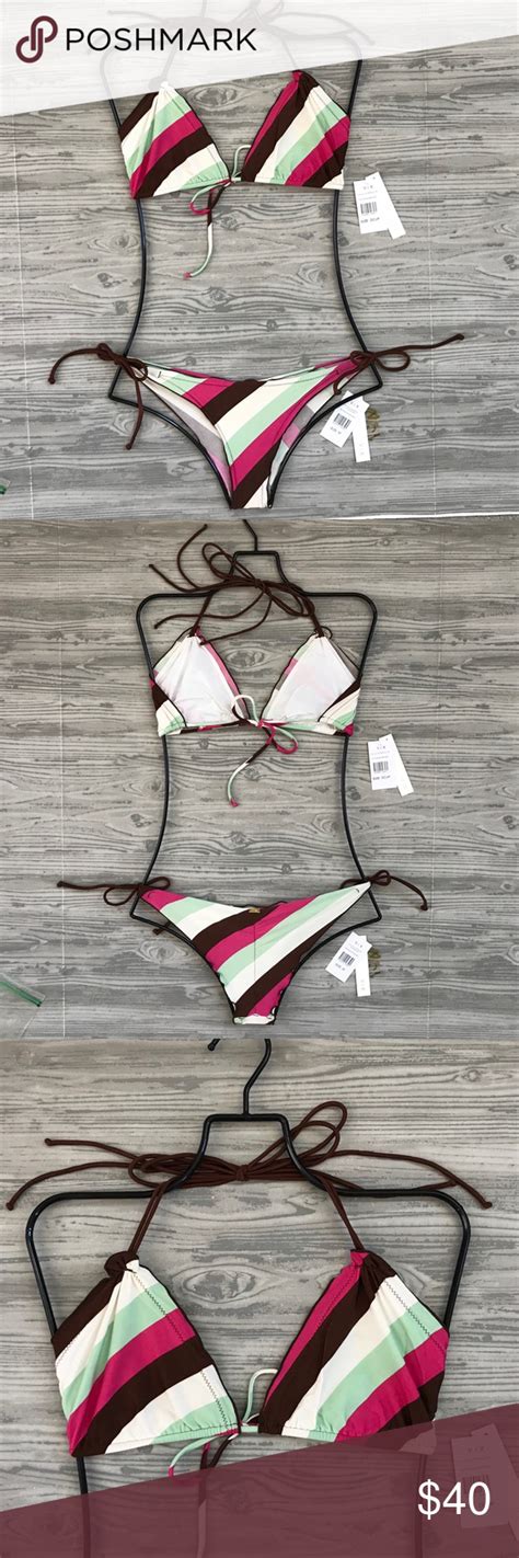 Vix Swimwear La Jolla Ripple Bikini Set Pre Own Vix Swimwear