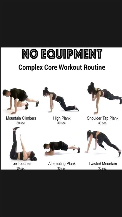No Equipment Complex Core Workout Routine Core Workout Stomach