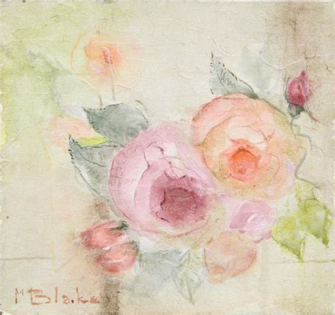 Marjorie May Blake Roses 3 Retro Art Abstract Flowers Art