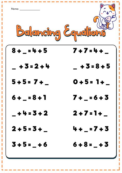 First Grade Balancing Addition Equations Math Worksheet Twisty Noodle First Grade Popular Free