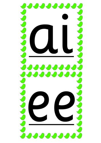 Phonics Letters And Sounds Phase 3 Vowel Graphemes Ai Ee Igh Oa