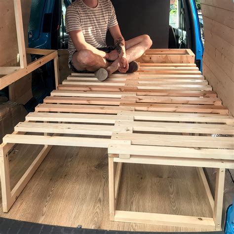 L Shaped Extendable Campervan Bed By Tom Edwards