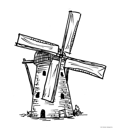 How To Draw A Windmill Images And Photos Finder