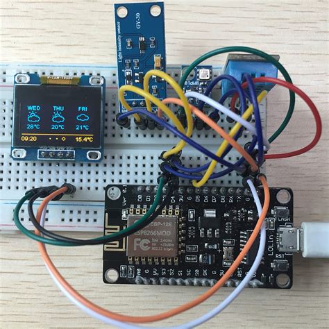 Esp8266 Weather Station Kit With 11dht Temperature Humidity 180bmp