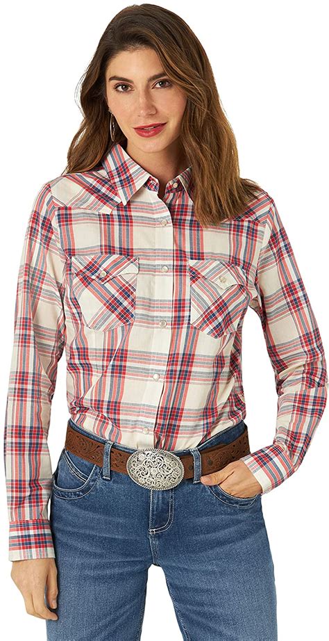 Womens Western Plaid Flannel Shirts