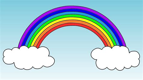 How To Draw Rainbow Coloring Pages Step By Step For Kids Art Colours