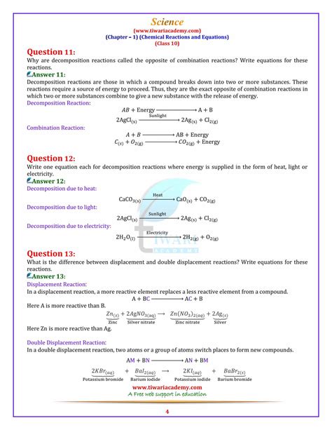 All elements are found in their uncombined form in nature. NCERT Solutions for Class 10 Science Chapter 1 in PDF for ...
