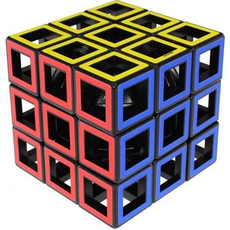 Hollow 3x3x3 Cube Black Body 3x3 Puzzle Master Inc