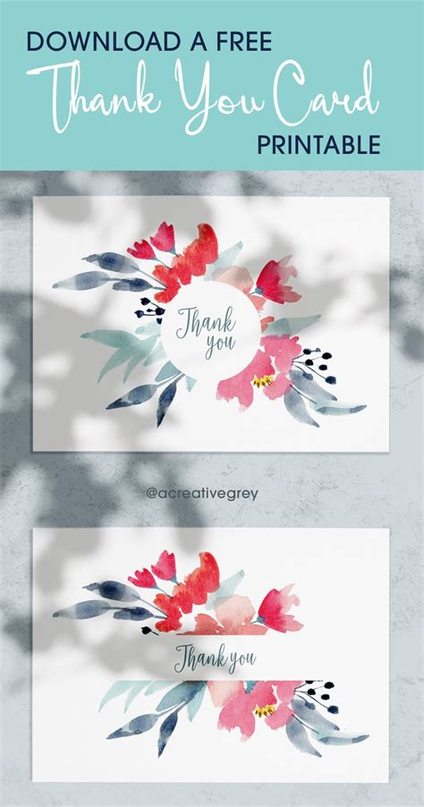 Download Free Printable Thank You Card Free Printable Business Cards