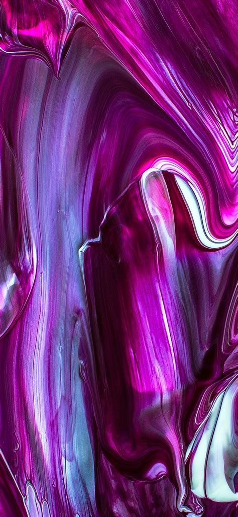 A Close Up Of A Purple And White Abstract Painting Iphone Wallpapers