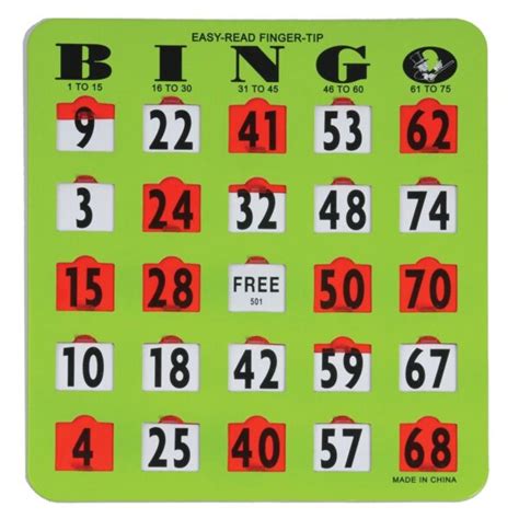 Giant Laminated Bingo Cards 25 Cds Boutique Aînés