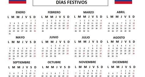 Calendario Colombia Calendario Colombia Con Festivos Pdf