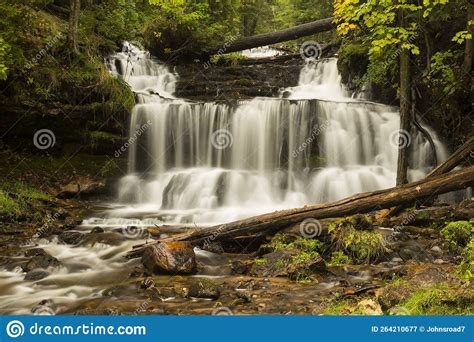Wagner Falls In Autumn Stock Image Image Of Tourism 264210677