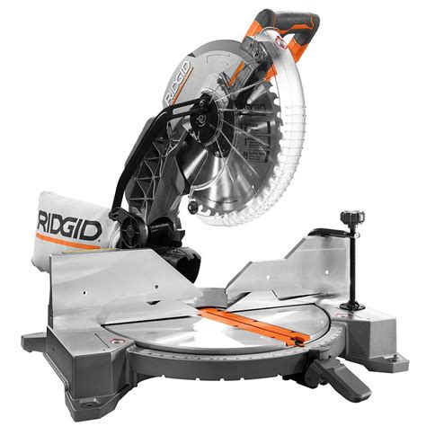 Ridgid 15 Amp Corded 12 In Dual Bevel Miter Saw With Laser