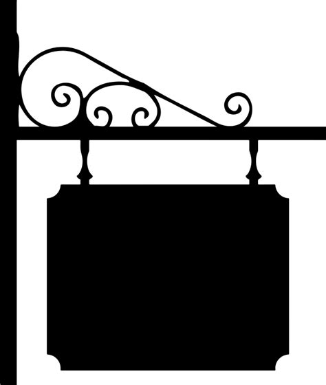 Clipart Wrought Iron Sign