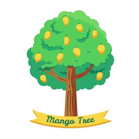 Ilustración de árbol de mango Vector Gratis